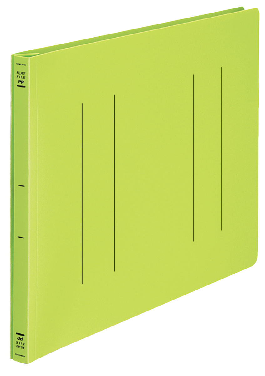 フラットファイルPP A3横 15mmとじ 2穴 黄緑｜文具｜コクヨ