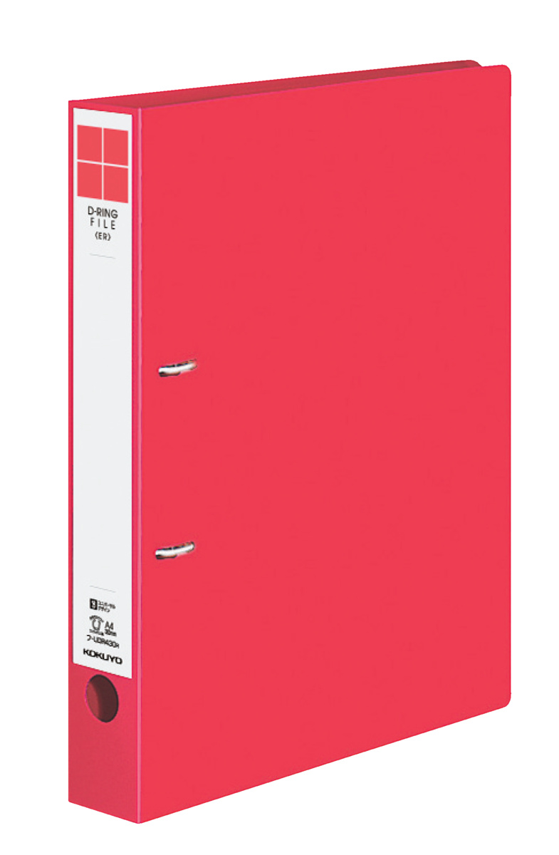 アンドロA4サイズです。 Dリングファイル A4-S 2穴 200枚収容 赤｜文具｜コクヨ