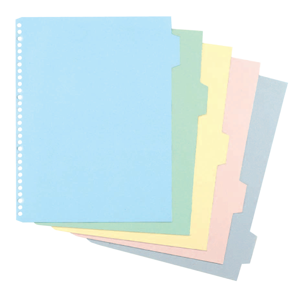 インデックスポケットA4縦30穴 5色5山5枚入｜文具｜コクヨ