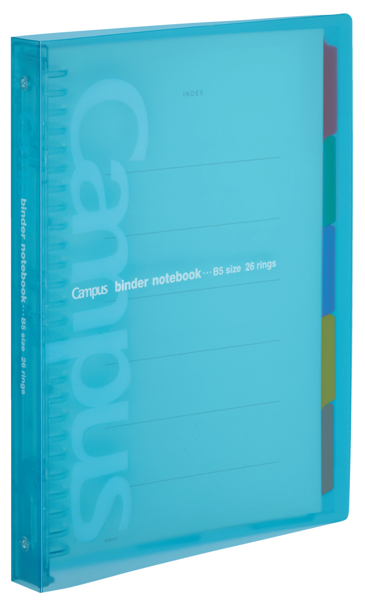 キャンパス スリムタイプスライドバインダー B5-S 26穴 100枚収容 青