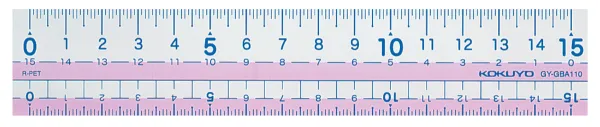 コクヨ まなびすと 再生PET樹脂製直線定規 15cm ピンクの商品画像