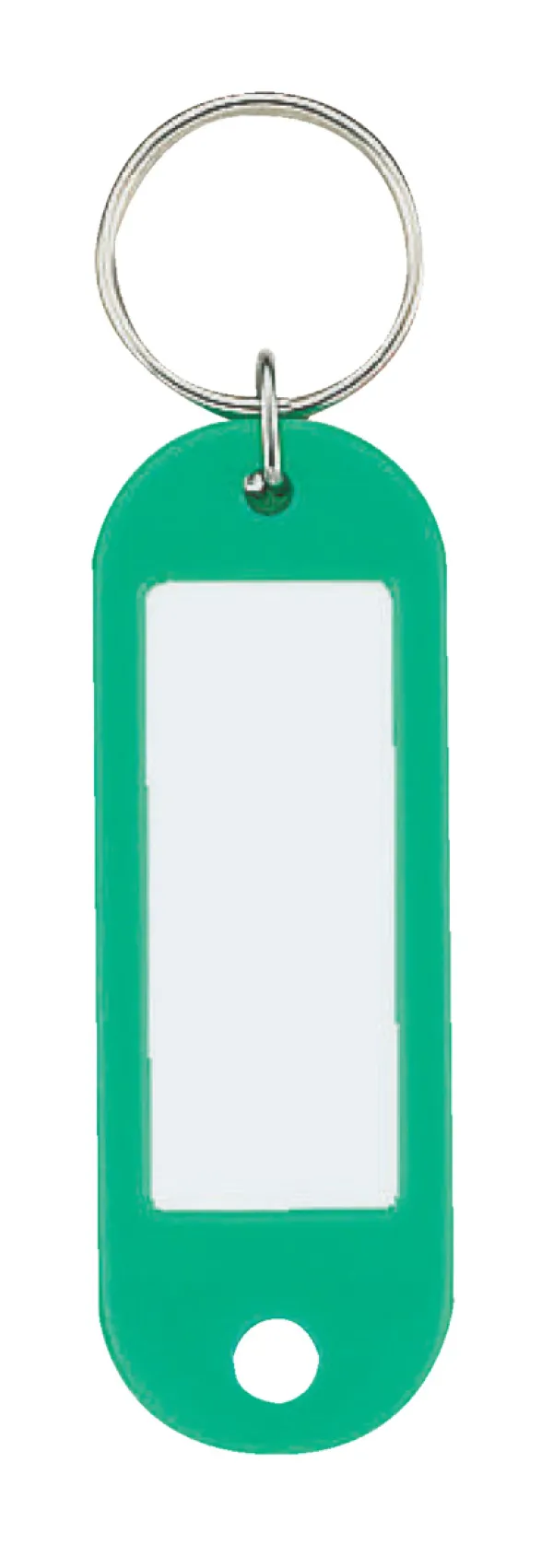 コクヨ キーホルダー型名札片面表示用ＰＥ製42ｘ17mm緑の商品画像