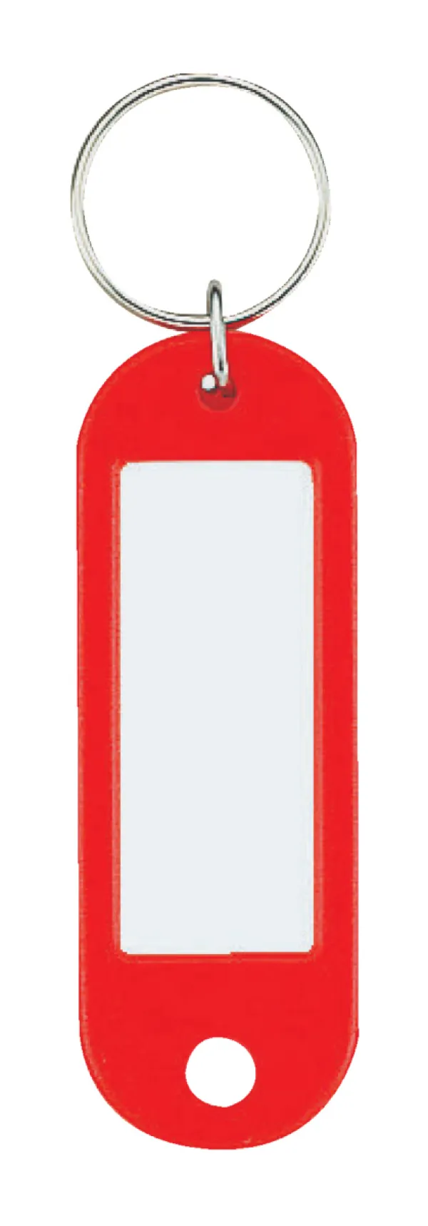 コクヨ キーホルダー型名札片面表示用ＰＥ製42ｘ17mm赤の商品画像