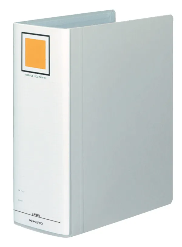 コクヨ チューブファイル A4縦 100mmとじ 2穴シルバーの商品画像