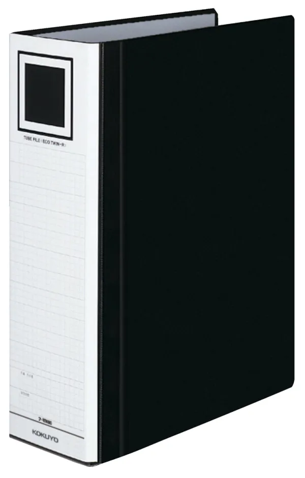 コクヨ チューブファイル A4縦 80mm800枚収容2穴黒の商品画像