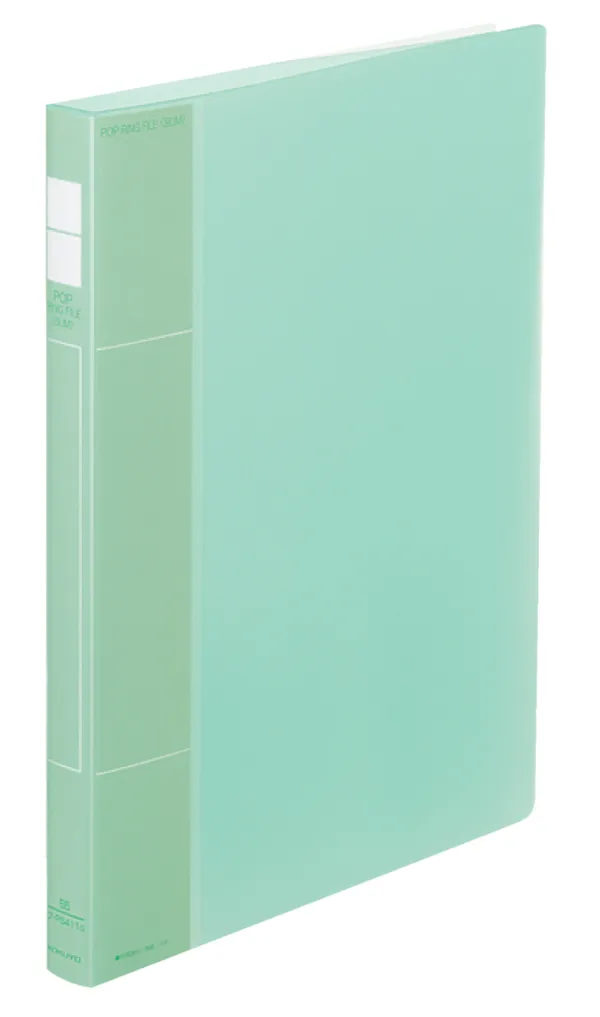 コクヨ スリムポップリングファイル B5-S 2穴 100枚収容 緑の商品画像