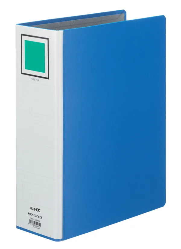 コクヨ 両開きチューブファイルＡ４縦 80mmとじ 2穴 青の商品画像
