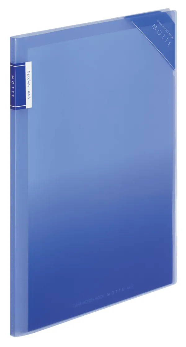 コクヨ モッテ クリヤーホルダーブック固定式 A4-S 青の商品画像