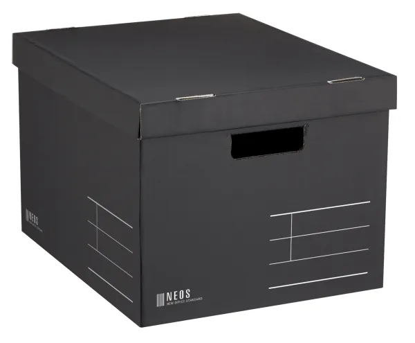 コクヨ 収納ボックス＜ＮＥＯＳ＞（Ｌサイズ・フタ付き）ブラックの商品画像
