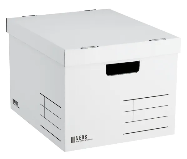 コクヨ 収納ボックス＜ＮＥＯＳ＞（Ｌサイズ・フタ付き）ホワイトの商品画像