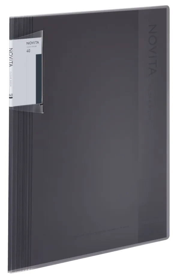 コクヨ ノビータ クリヤーブック A4-S 40枚 黒の商品画像