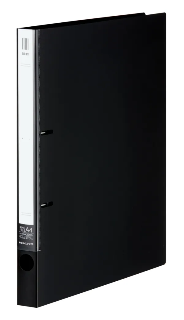 コクヨ ネオス リングファイル A4-S 2穴 180枚収容 ブラックの商品画像