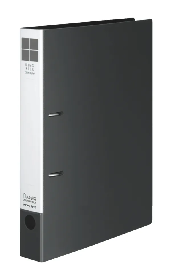 コクヨ スリムスタイル リングファイル A4-S 2穴 330枚収容 ダークグレーの商品画像