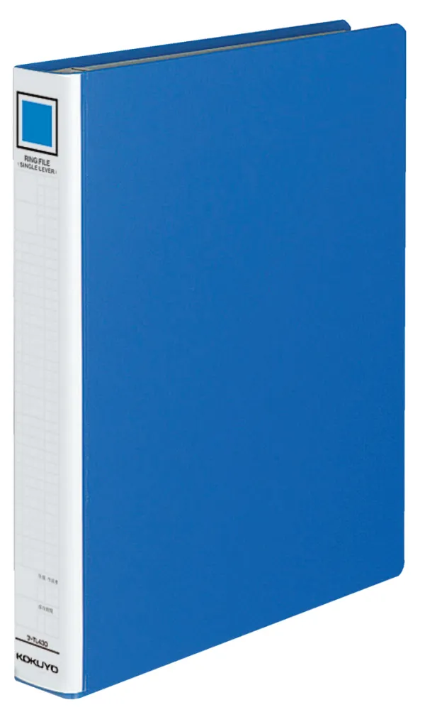 コクヨ ロック式リングファイルシングルレバー A4-S 2穴 220枚収容 青の商品画像