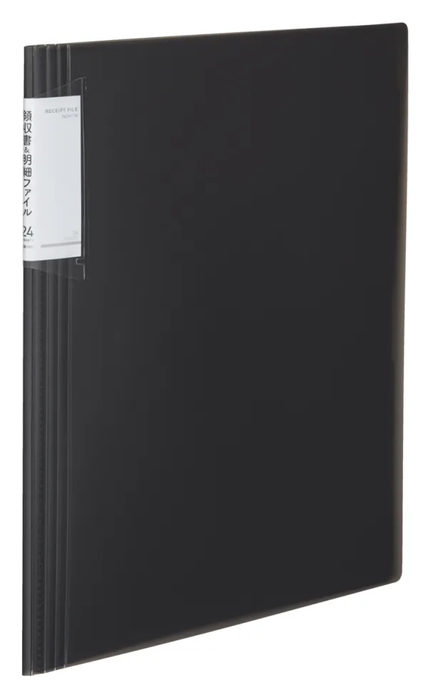 コクヨ ノビータ 領収書＆明細ファイル A4-S 24枚 黒の商品画像