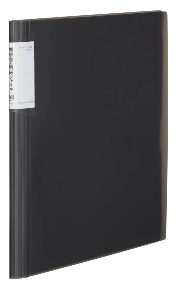 コクヨ ノビータ 領収書＆明細ファイル A4-S 48枚 黒の商品画像