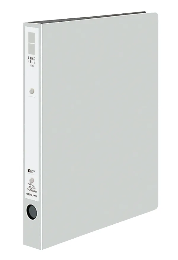 コクヨ PP表紙リングファイル A4-S 2穴 220枚収容 ライトグレーの商品画像