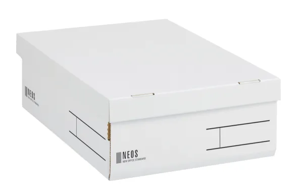 コクヨ 収納ボックス＜ＮＥＯＳ＞（レギュラーハーフサイズ・フタ付き・２冊）ホワイトの商品画像