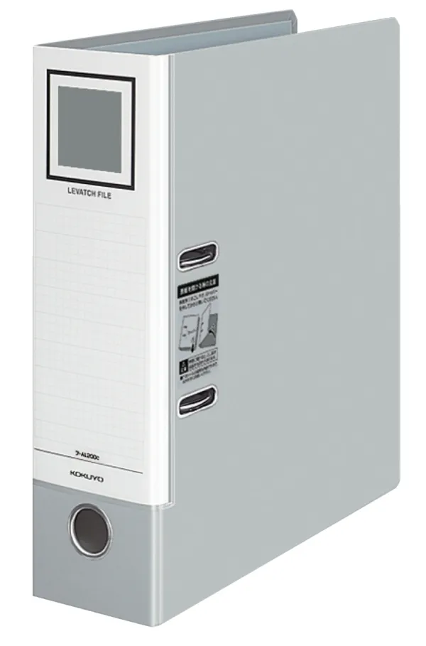 コクヨ レバッチファイル（貼り表紙タイプ）A4縦68mm680枚収容2穴銀の商品画像