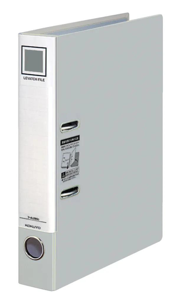 コクヨ レバッチファイル（貼り表紙タイプ）A4縦28mm280枚収容2穴銀の商品画像