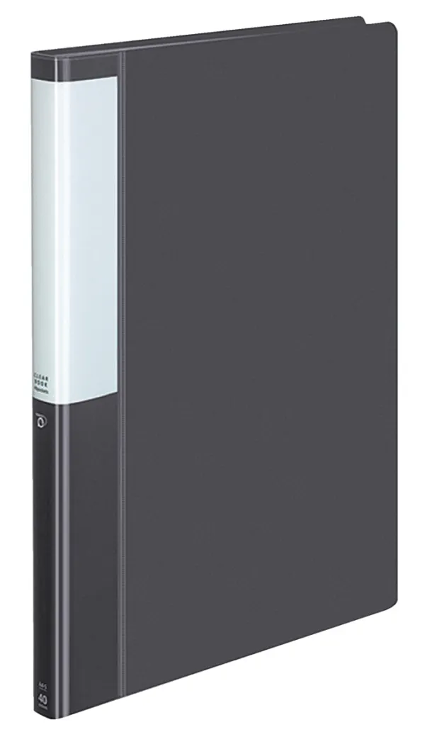 コクヨ ポジティ クリヤーブック固定式 A4-S ダークグレーの商品画像