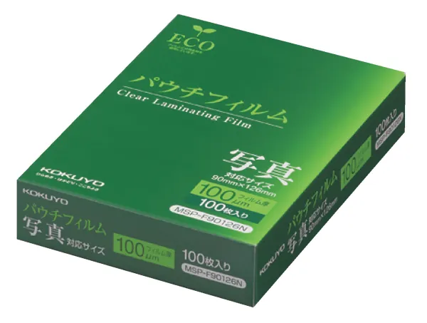 コクヨ パウチフィルム(100μm)写真サイズ用90X126mm100枚の商品画像