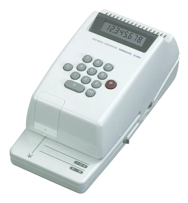 コクヨ 電子チェックライターIS-E20 印字桁数8桁の商品画像