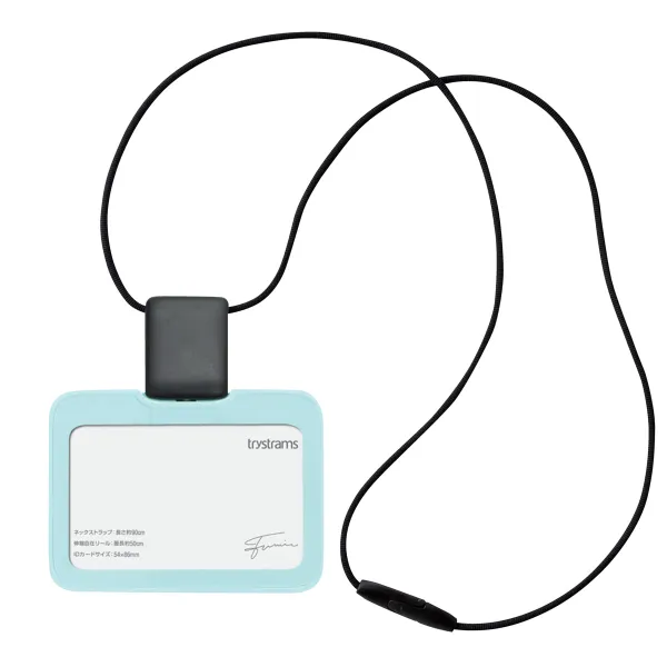 コクヨ IDカードホルダー trystrams SMOOTHSTYLE ストラップ・ヨコ型 ライトブルーの商品画像