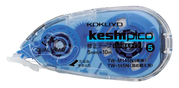 コクヨ ケシピコ 修正テープ つめ替えタイプ 5mm×10m 青の商品画像