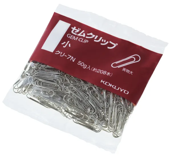 コクヨ 袋入りゼムクリップ 小 50g 約208本の商品画像