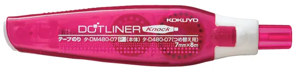 コクヨ ドットライナーノック テープのり 強粘着 7mm×8m ピンクの商品画像
