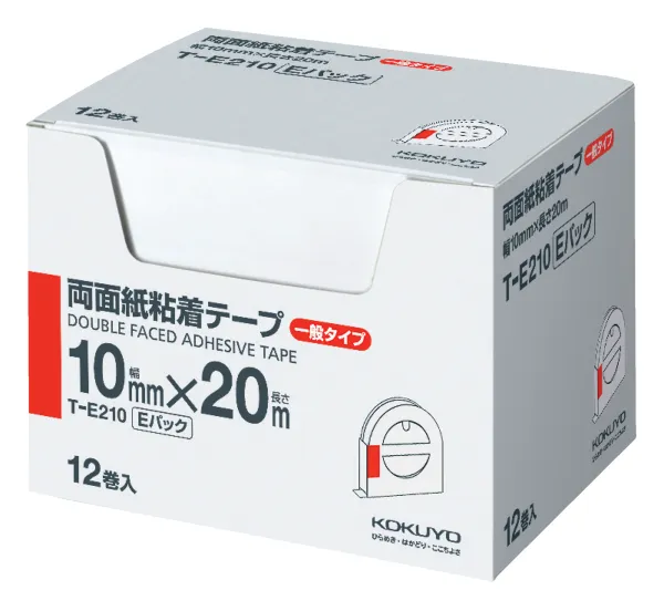 コクヨ 両面紙粘着テープ(お徳用 Eパック)10mm幅×20m 12巻入りの商品画像
