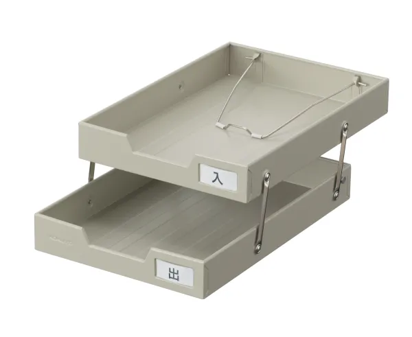 コクヨ スチールトレー A4縦2段 W241xD338x104mm ライトグレーの商品画像