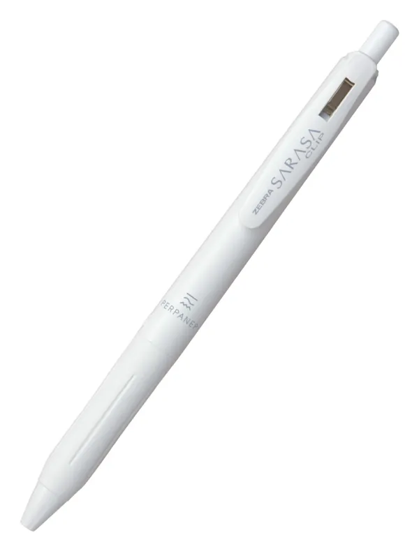 コクヨ ペルパネプ サラサクリップ ゲルインク・黒インク 0.5mm ノック式 白の商品画像