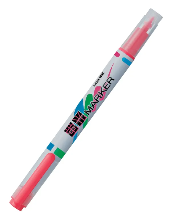 コクヨ K2 ツイン蛍光マーカー 水性インク・中字角芯/細字 ピンク 10本入の商品画像