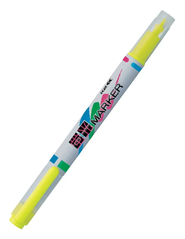 コクヨ K2 ツイン蛍光マーカー 水性インク・中字角芯/細字 イエロー 10本入の商品画像