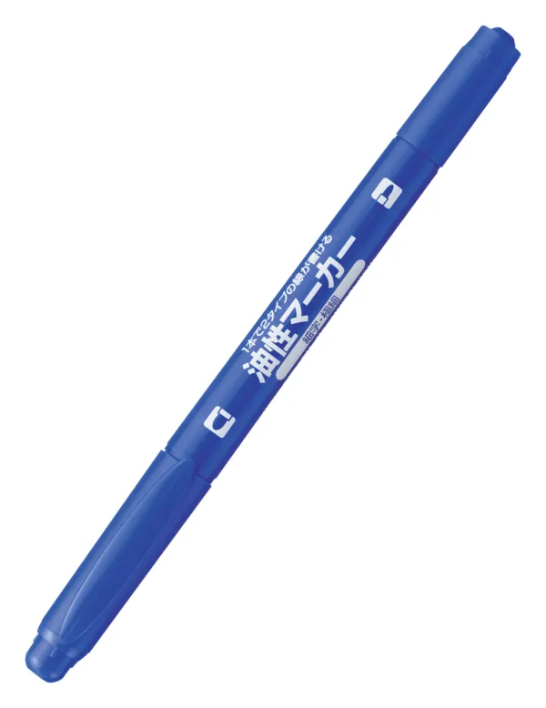 コクヨ 細字ツイン油性マーカー 油性・ツイン・細字/極細 青の商品画像