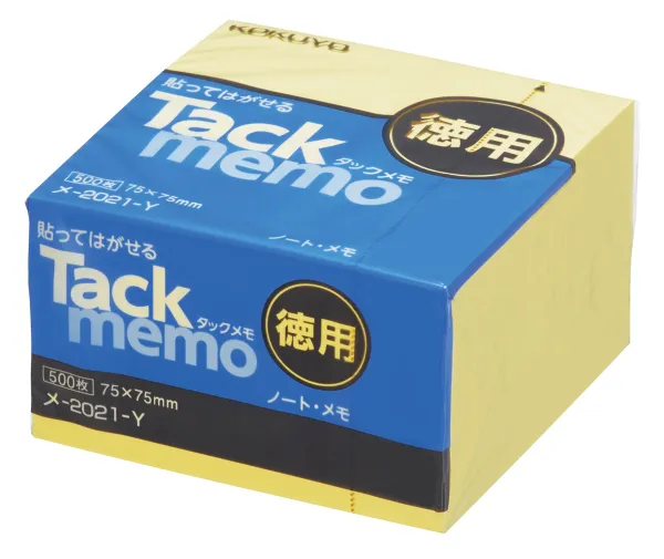 コクヨ ノートタイプ お徳用タックメモ 75×75ｍｍ 500枚 黄の商品画像
