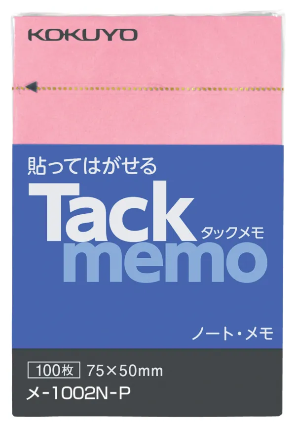 コクヨ ノートタイプタックメモ 75×50ｍｍ 100枚 ピンクの商品画像