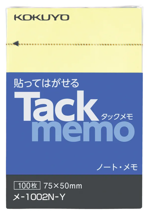 コクヨ ノートタイプタックメモ 75×50ｍｍ 100枚 黄の商品画像