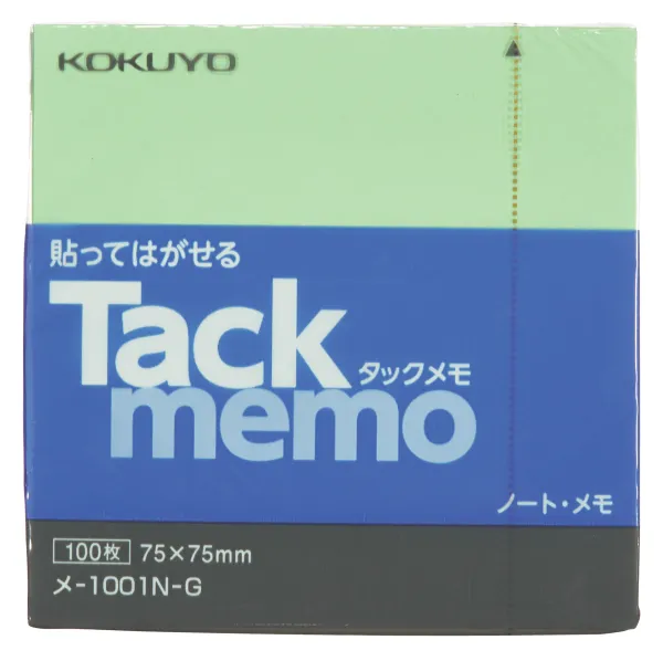コクヨ ノートタイプタックメモ 75×75ｍｍ 100枚 緑の商品画像