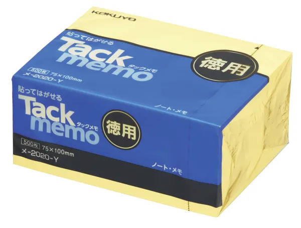 コクヨ ノートタイプ お徳用タックメモ 75×100ｍｍ 500枚 黄の商品画像