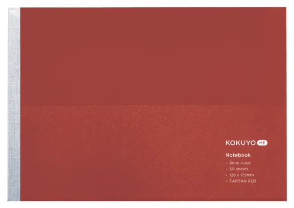 コクヨ KOKUYO ME ノートブック B5ハーフ B罫・6mm 50枚 タータンレッドの商品画像