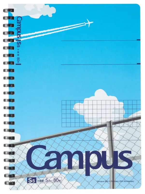コクヨ Campus×Rollbahn ソフトリングノート A5 5mm方眼罫 80枚 屋上柄の商品画像
