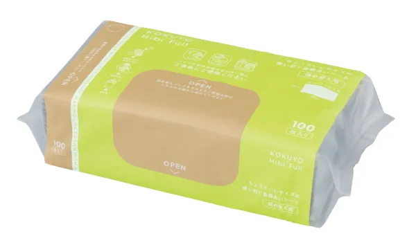 コクヨ ちょうどいいサイズの使い切り食器洗いシート<KOKUYO HibiFull>(詰め替え・100枚入り)の商品画像