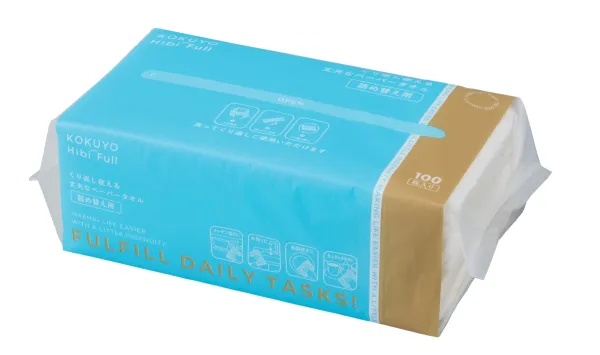 コクヨ くり返し使える丈夫なペーパータオル<KOKUYO HibiFull>(詰め替え・100枚入り)の商品画像