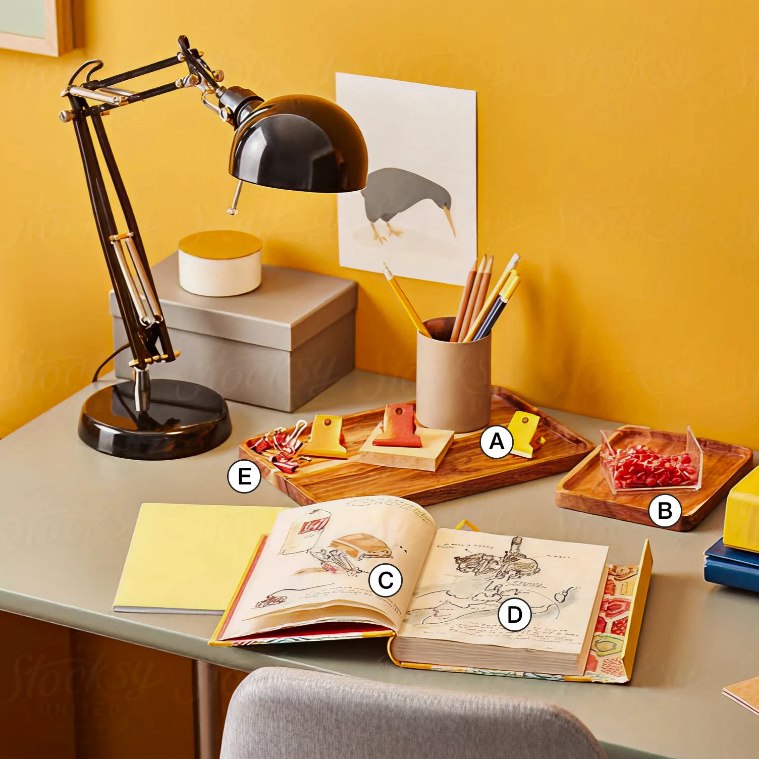 写真：リサーレ、鉛筆シャープ、ドットライナー、campus暗記ペン、GLOO